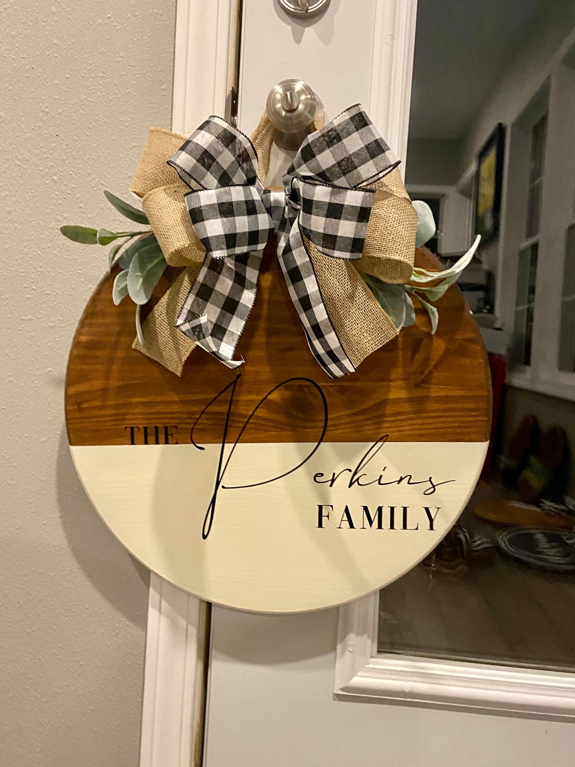 Personalized Door Hanger with Last Name Etsy