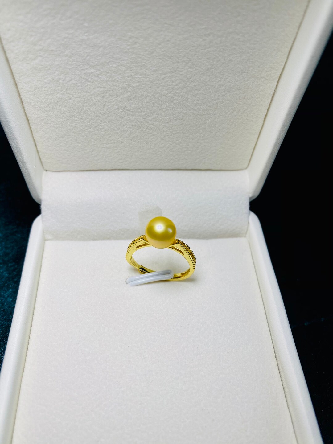 Sea Gold Rings 18k Gold-plated Natural Seawater Gold Pearl South Sea Gold Bead Ring ...