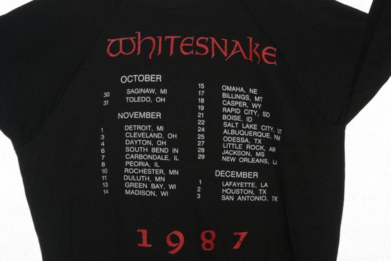 WHITESNAKE ! Tour 1987 Sweatshirt . NEW . Slide I… - image 3