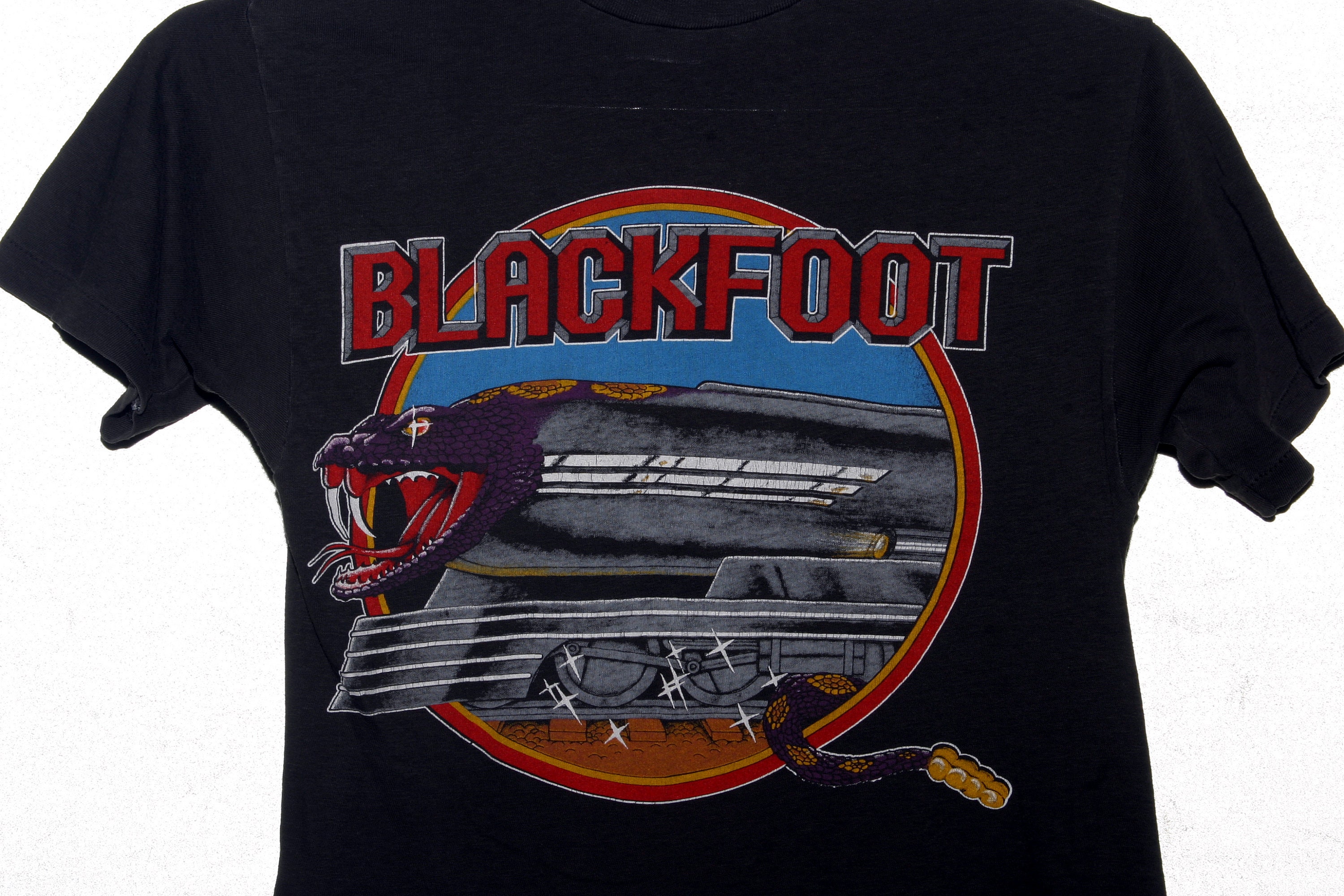 70s Blackfoot ブラックフット Strikes バンドT 正式的 10656円引き