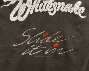 WHITESNAKE !! 1984 Slide It in Tour T-shirt !!
