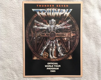 Vintage TRIUMPH - THUNDER SEVEN World Tour 1985 tour program ( tour book ). Magic Power !!