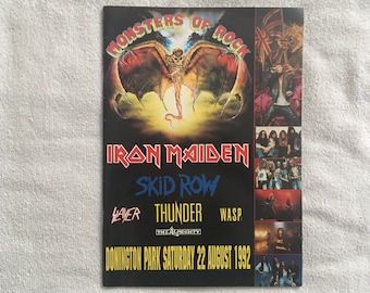 MONSTERS OF ROCK , Donington Park tour program ( tour book ) August '92 ! Iron Maiden headlined .