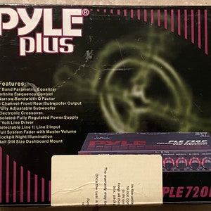 PYLE PLUS Parametric Equalizer and Crossover . NOS ( New Old Stock ) . Never used ! Model P L E  720P