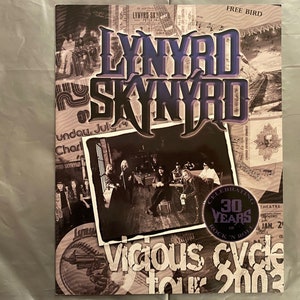 LYNYRD SKYNYRD - Vicious Cycles Tour program .  R.I.P. - Gary Rossington