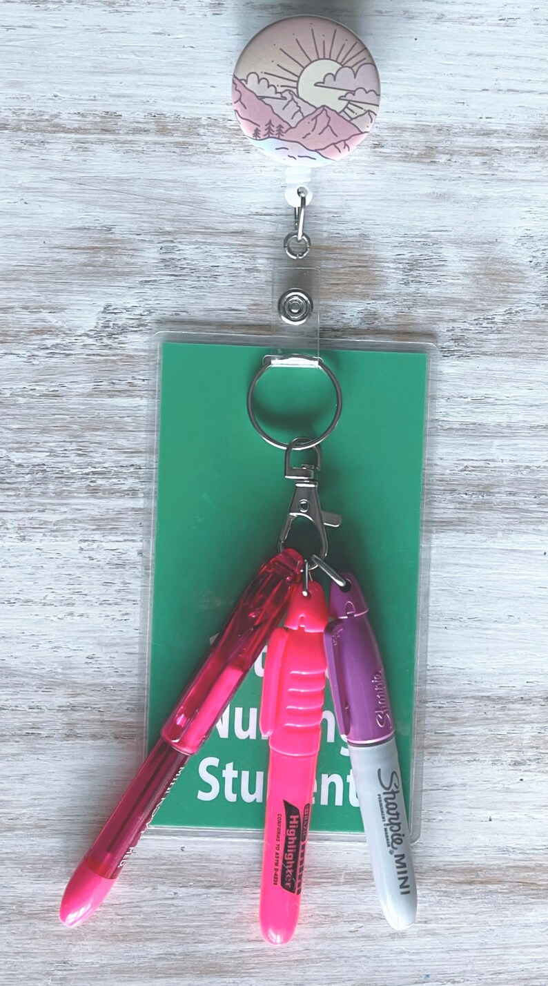 Badge Reel Accessories Mini Pen Mini Sharpie Marker Mini Etsy