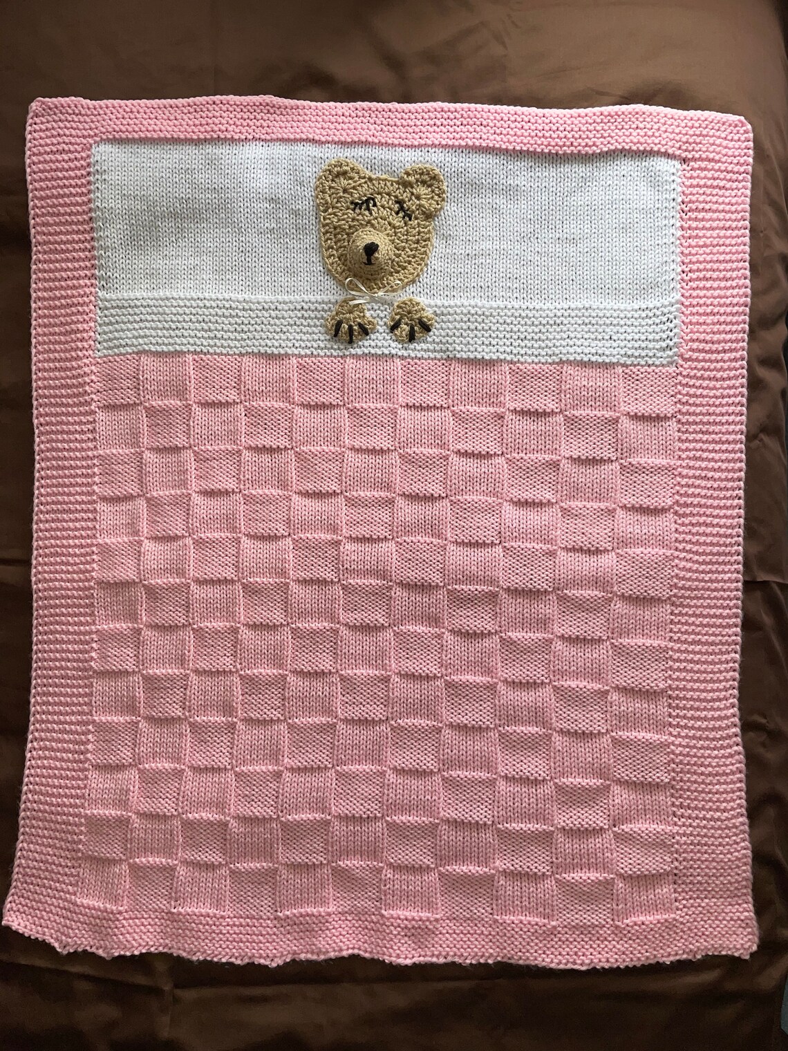 Handmade Sleeping Teddy Baby Blanket Etsy