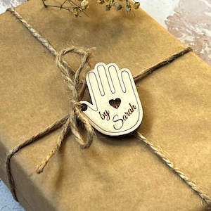 Engraved Wooden Labels for Handmade Crafts – Personalized Wood Tags for Crochet, Sewing Projects, DIY Packaging & Custom Brand Logo