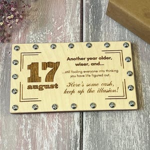 Scatola regalo in legno personalizzata per denaro, busta porta denaro personalizzata con incisione, regalo unico per matrimonio, compleanno, anniversario, scatola ricordo fatta a mano