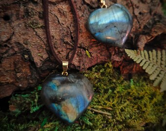 Beautiful Labradorite Heart pendant