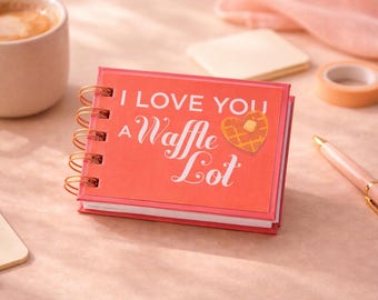 I Love You a Waffle Lot Mini Notebook - funny 4x3 pocket notebook