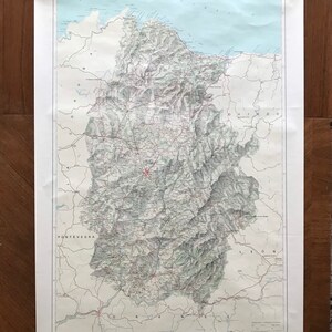 Vintage topo kaart provincie Lugo (Spanje). 1981. Schaal -:200.000