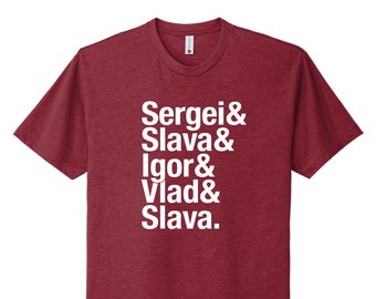 The Russian Five Ampersand & Detroit Hockey T-Shirt