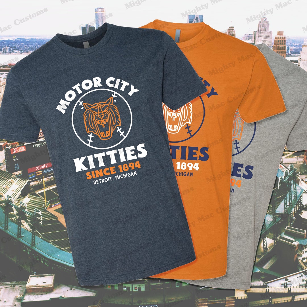 Motor City Kitties Detroit Baseball Funny Tigers Unisex Tshirt Etsy
