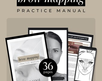 Ultimate Brow Mapping Practice Manual - Digital Download PDF Guide for Perfect Eyebrows Every Time