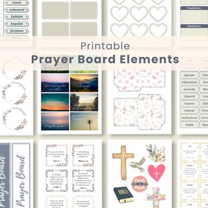 Prayer Board Kit, Prayer Board Kit Printable, Prayer Board Starter Kit, Prayer Cards, Prayer Vision Board, Christian Collage, Prayer Journal