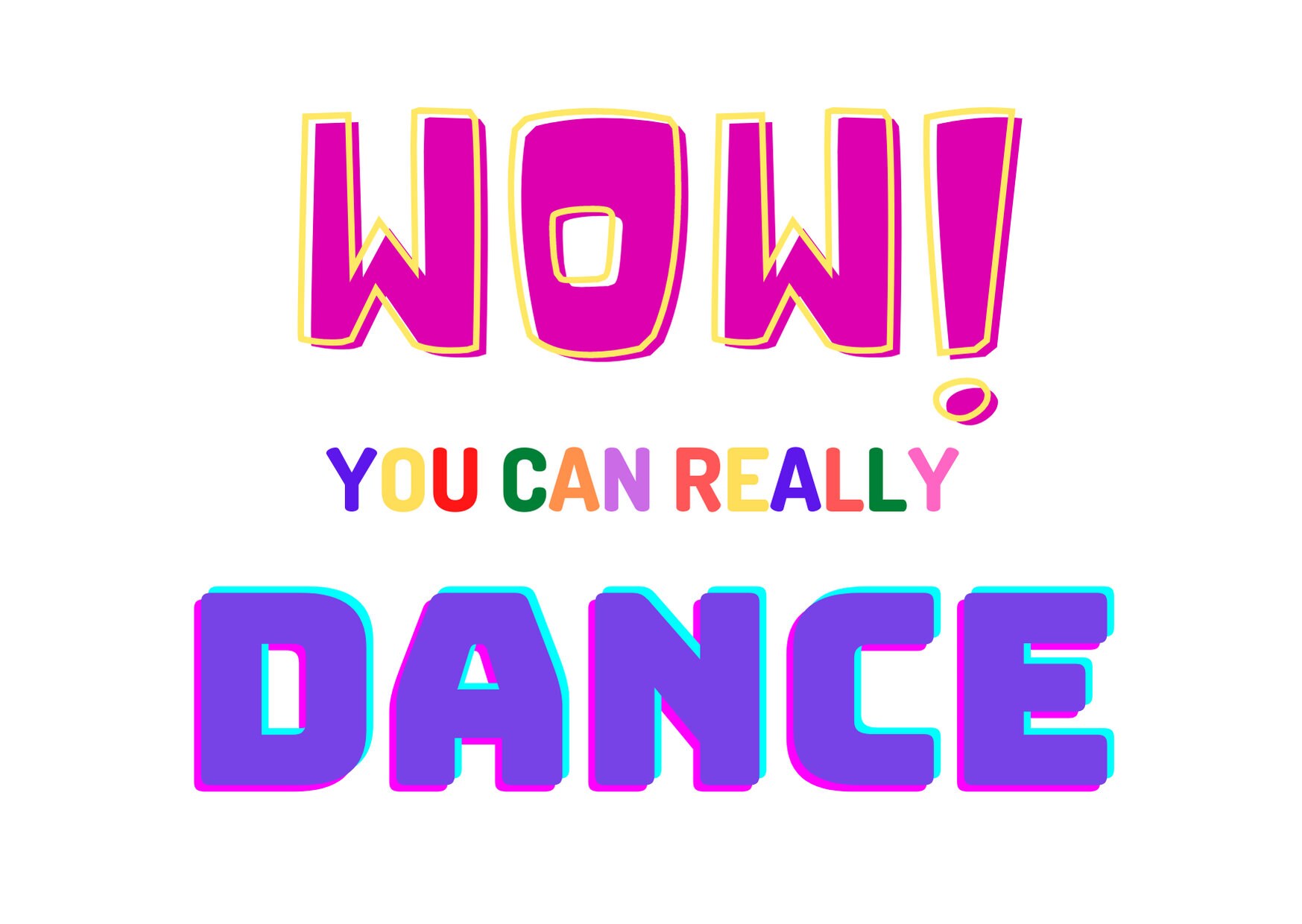 WOW You Can Really Dance I Post Card Etsy