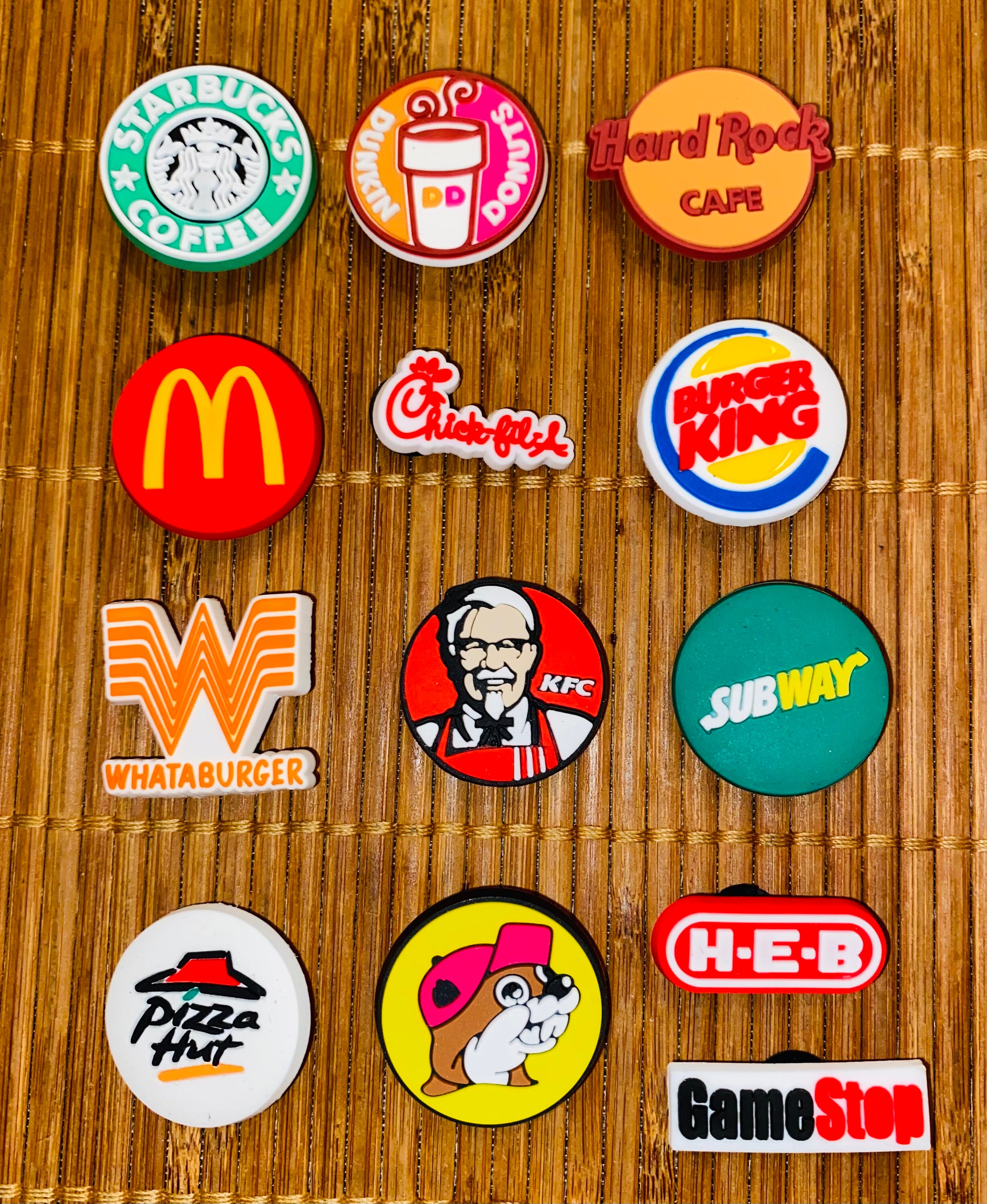 Fast Food Restaurant/Famous Store Logo Shoe Charms