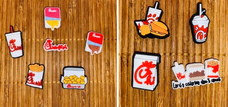 Chick fil A Theme shoe charms