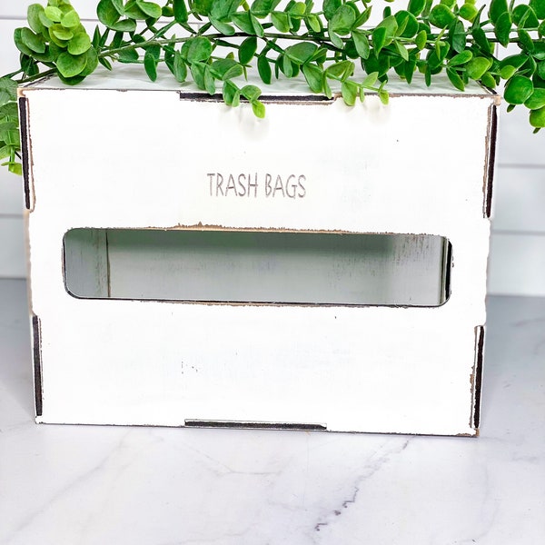 XL Trash bag organizer/kitchen organizer/bag organizer/farmhouse decor/kitchen storage/organization/trash bag holder