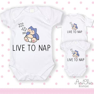 Body de bebé PIKA unisex irresistible y lindo Sleepyhead LIVE To NAP Baby Bat Snorer, camiseta de San Valentín para padres amorosos de Little One