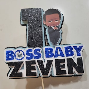 Boss Baby cake topper, Boss Baby birthday party, birthday decor, custom cake topper