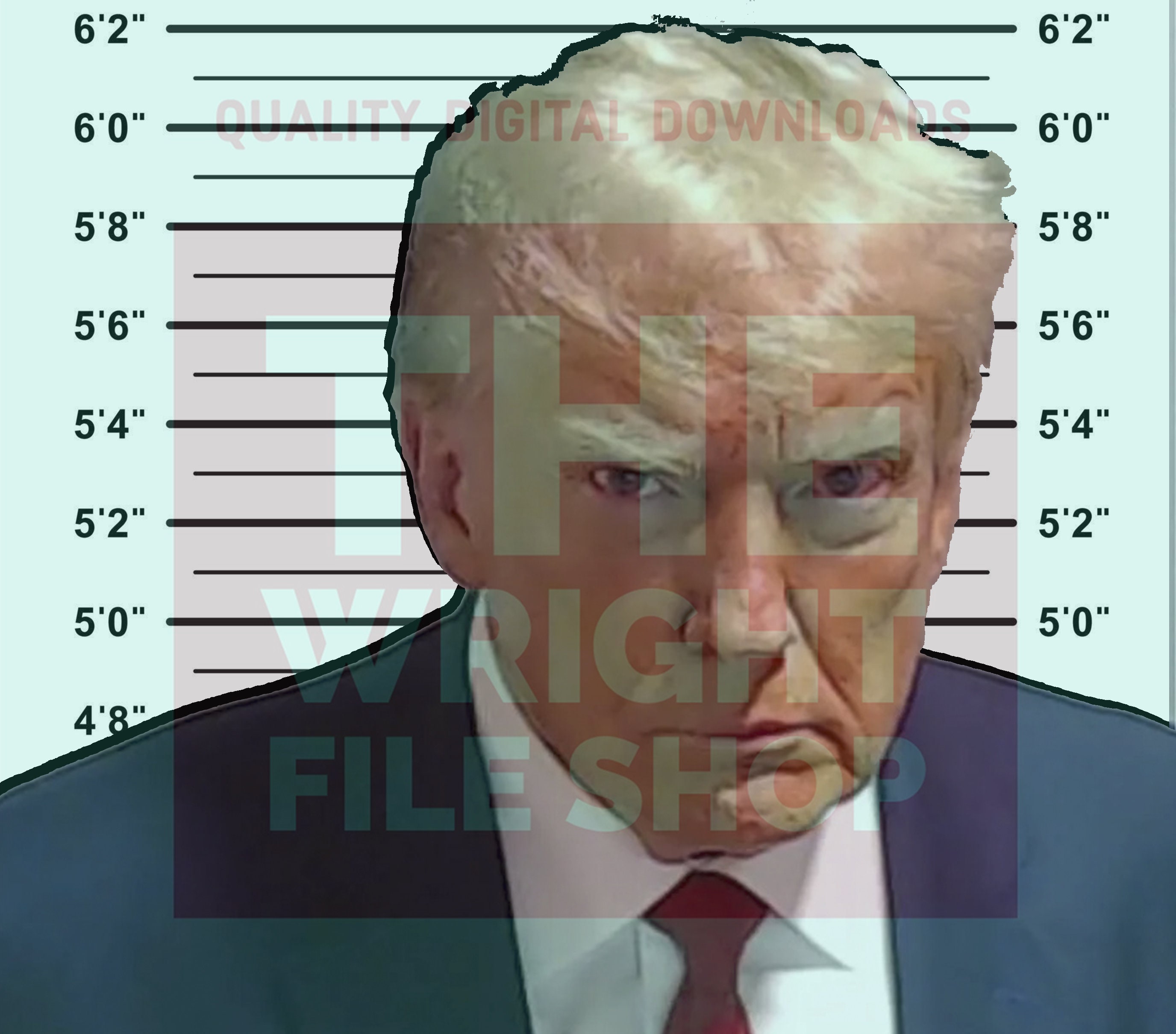Trump Mugshot 20 Oz Tumbler Digital Sublimation File Instant Download ...