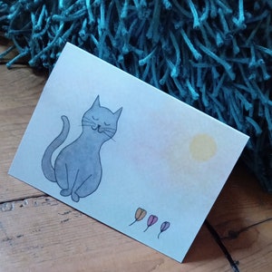 Cartão de felicitações de gato