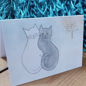 Carte de voeux chats
