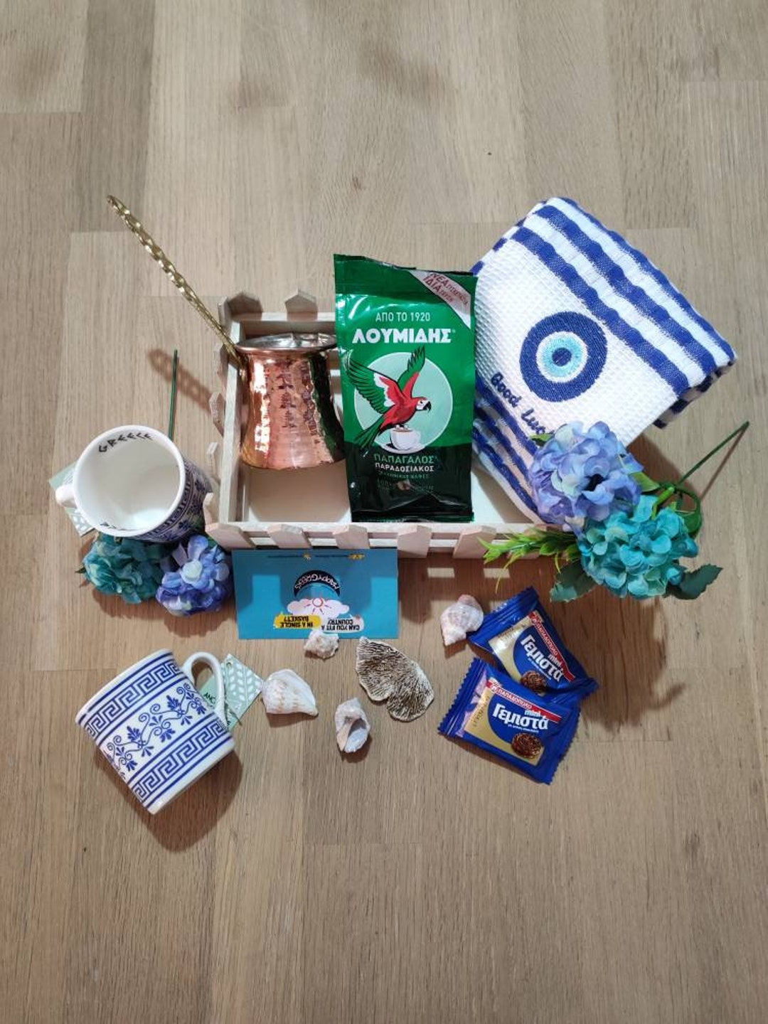 Greek Gift Basket Coffe Time Greek Traditional Coffe Pot Etsy