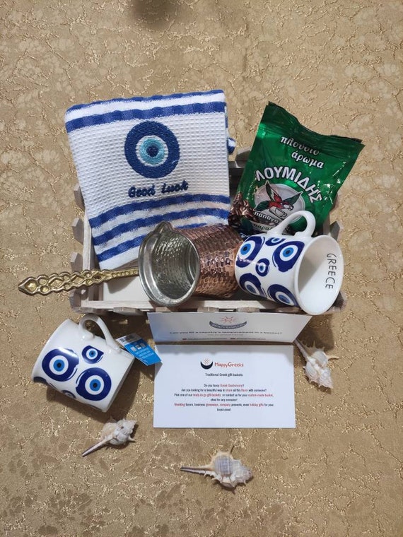 Greek Gift Basket Coffe Time Greek Traditional Coffee Pot Etsy