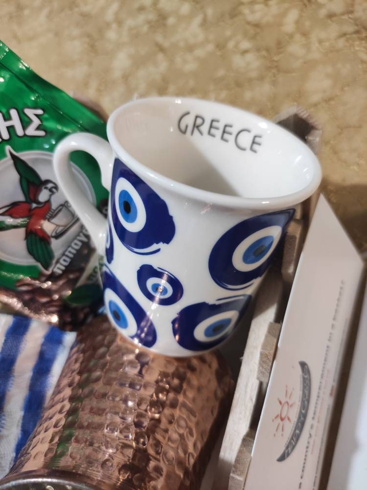Greek Gift Basket Coffe Time Greek Traditional Coffee Pot Etsy