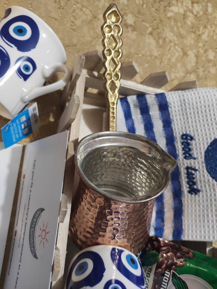 Greek Gift Basket Coffe Time Greek Traditional Coffee Pot Etsy