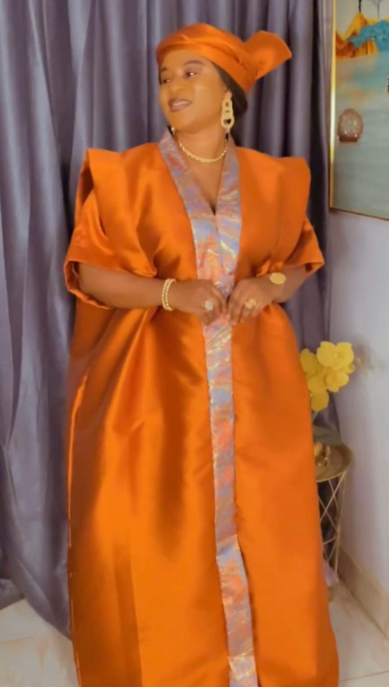Bubu africano. Boubou caftano. Abito africano. immagine 4