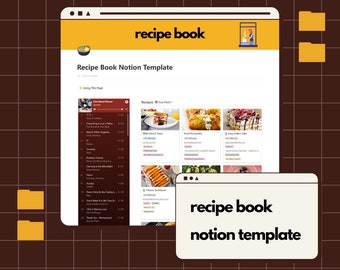 Recipe Book Notion Template for Cooking, Meal Prep