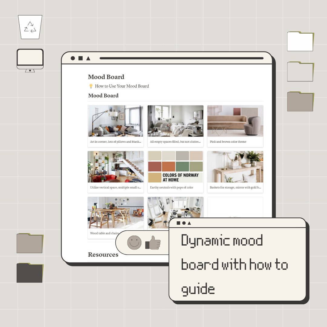 Interior Design Notion Template Digital Design Project - Etsy