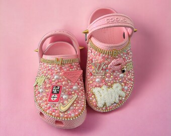 Kids Custom Bling Crocs **Sizes 11-5**