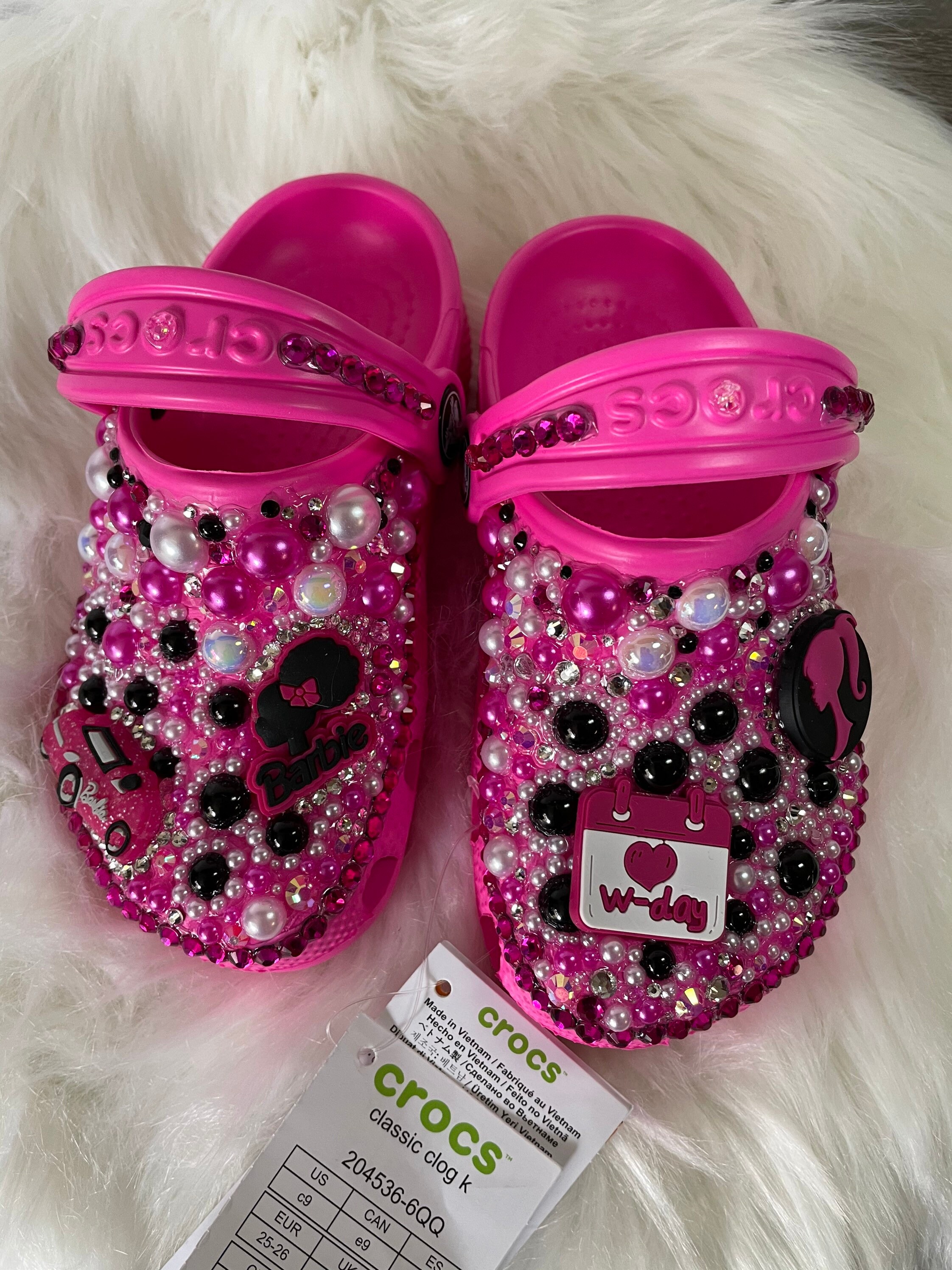Barbie Inspired Kids Crocs Etsy