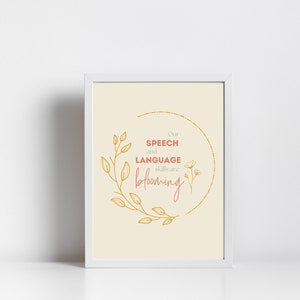 Speech Therapy Printable Wall Decor Speech Therapy Poster for Speech ...