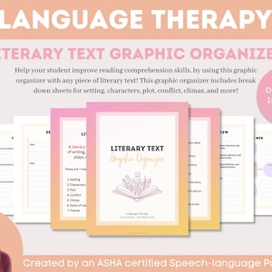 Reading Comprehension for Elementary Printable Graphic Organizer for Middle School Reading Comprehension Literary Speech Therapy Activities