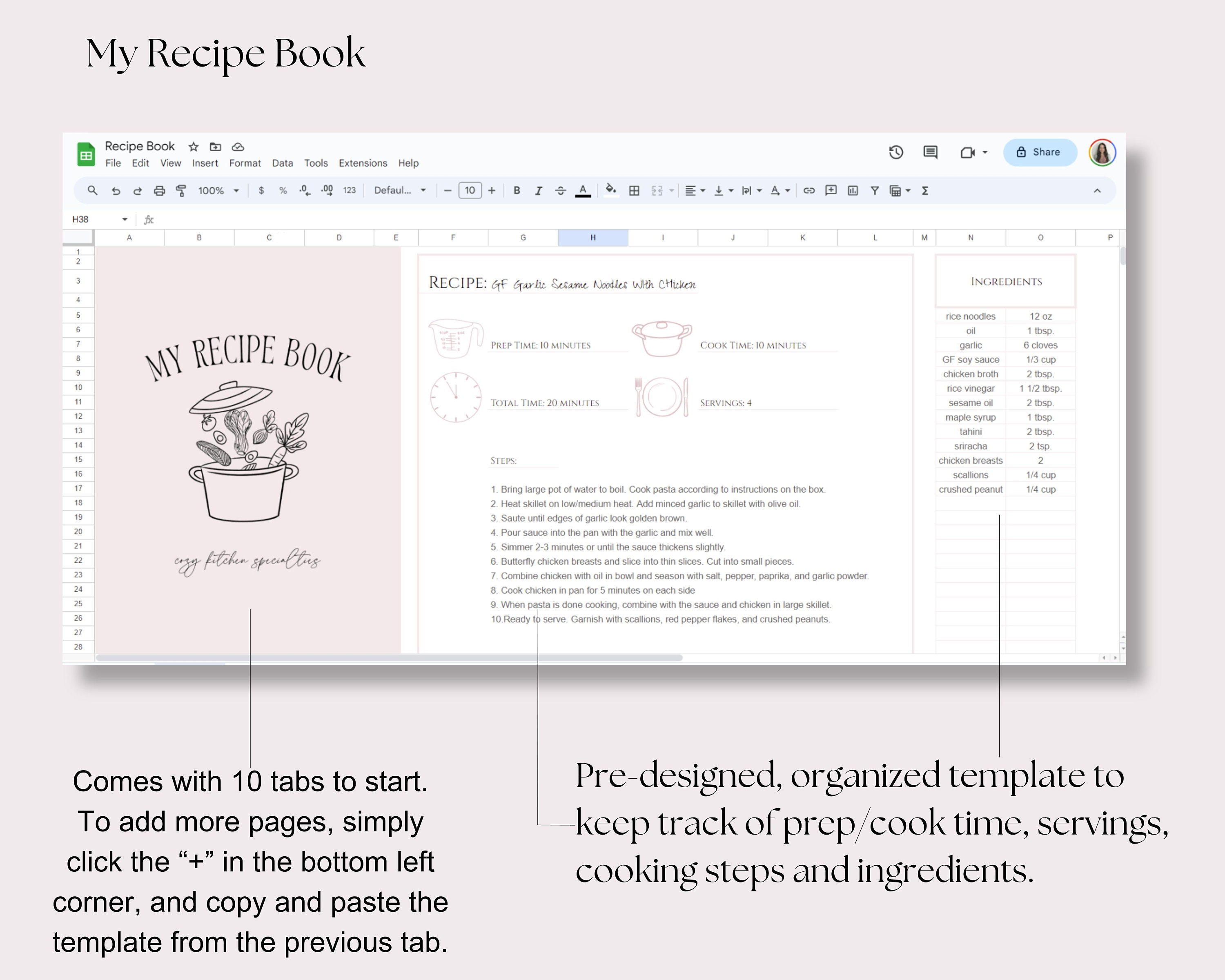 Recipe Spreadsheet Template Recipe Google Sheets Template Cookbook Recipe Spreadsheet Template Recipe Google Sheets Template Cookbook