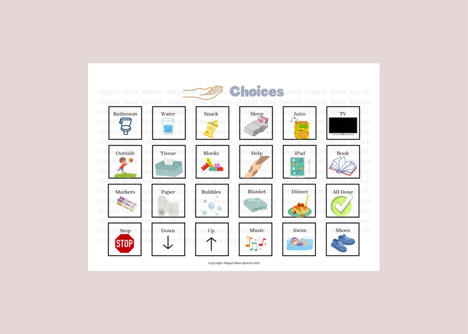 Autism Therapy ASD Speech Therapy Materials Visual Aid for Nonverbal Speakers Autism Visual Aid