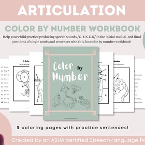 Speech Therapy Activities Speech Therapy Materials SLP Notebook Articulation Activities for Kids Coloring Book Articulation Speech Therapy
