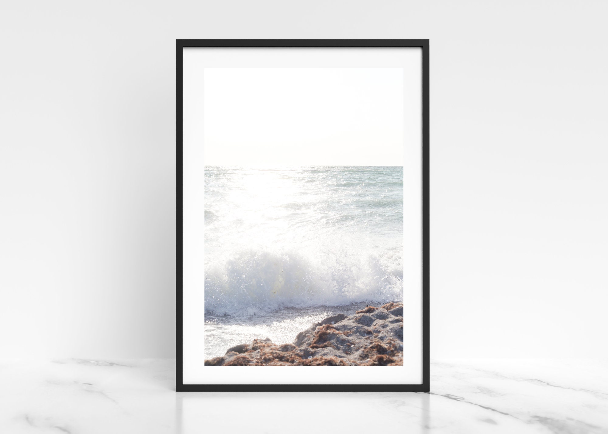 Ocean Waves Print for Coastal Boho Home Decor Florida Beach Etsy