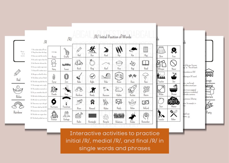 Articulation Workbook for Kids Speech Therapy Materials School SLP ...