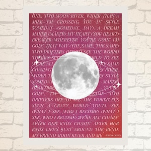 Póster de Frank Ocean (versión en color)/ Descarga digital/ Póster/ Moon River/ Álbum de música vintage/ Póster/ Papel tapiz/ Decoración de pared/ Decoración de habitación