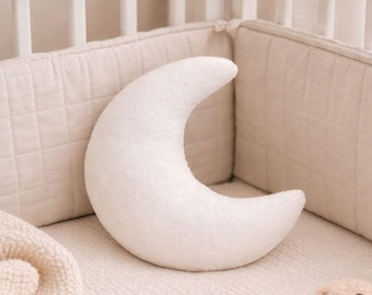 Minimalistisch maanvormig pluche naaipatroon PDF | 2 maten inbegrepen | Pluche patroon voor beginners | Maanvormig knuffelbeest | DIY kinderkamerdecoratie | Direct te downloaden