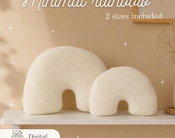 Minimal Rainbow Plush Sewing Pattern PDF | 2 Sizes Included | Nursery Decor Plushie Pattern | Baby Room Decor | Soft Toy Pattern