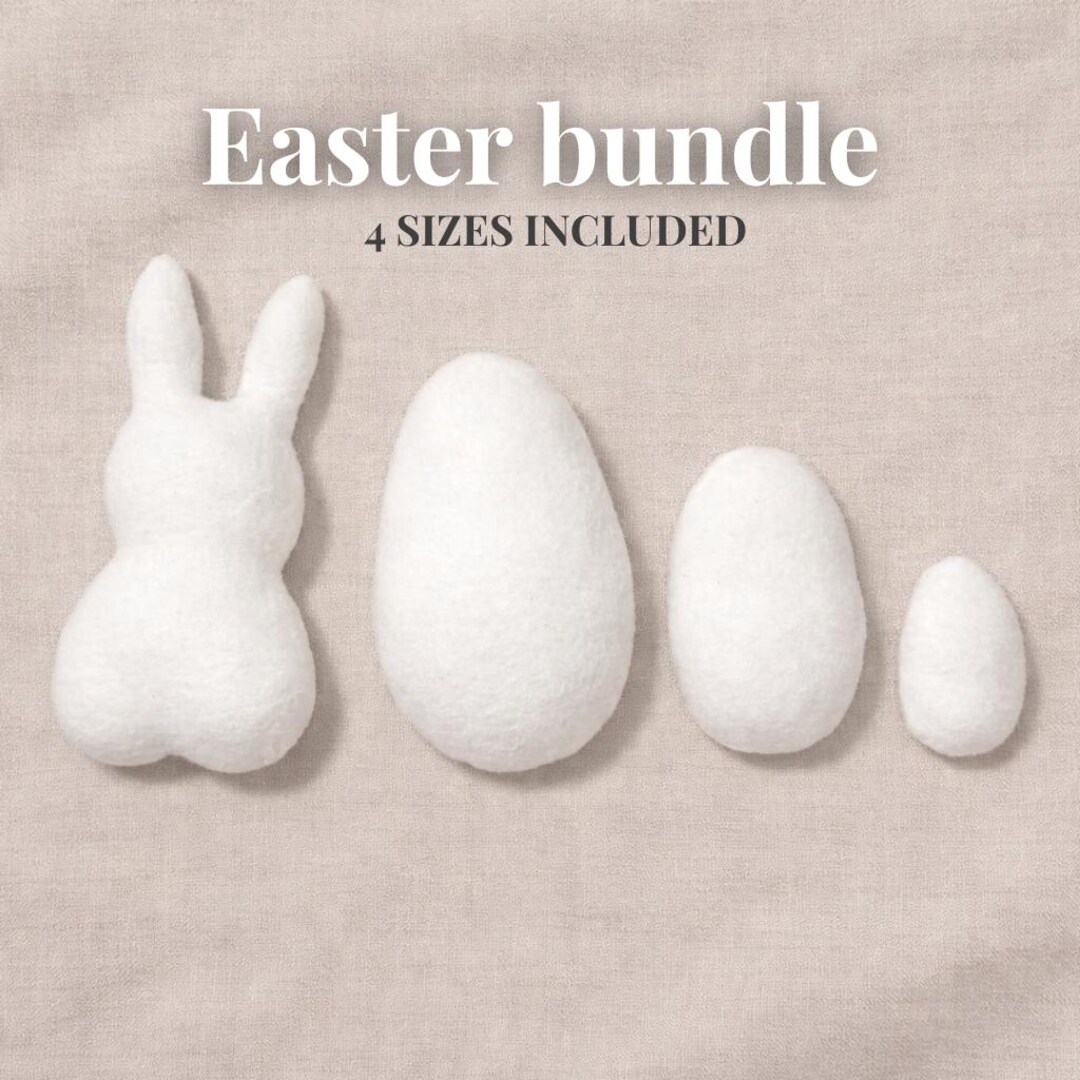 Easter Bunny & Egg Sewing Pattern Bundle, Plush PDF Pattern, Nursery ...