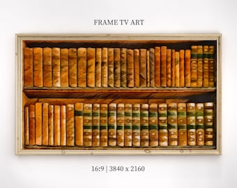 Book Shelf Frame TV Art Samsung Frame TV Art Library Frame TV Art Books Painting Frame tv Art Digital Download Book Lover Tv Art